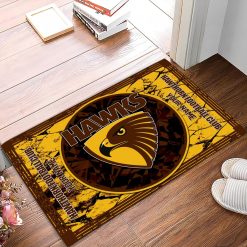 AFL Hawthorn Hawks Custom Name Limited Edition Rubber Doormat
