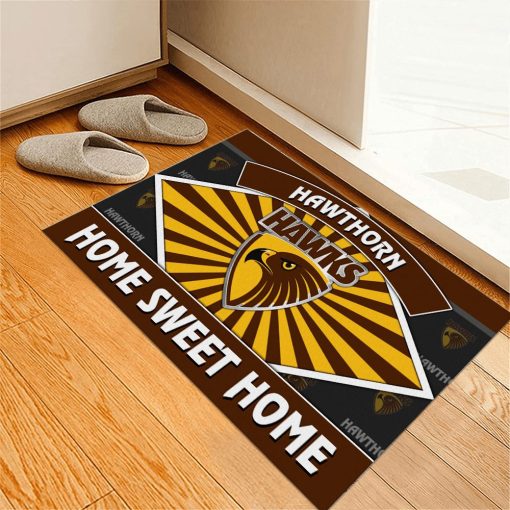 AFL Hawthorn Hawks Custom Name New Edition Rubber Doormat