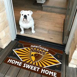 AFL Hawthorn Hawks Custom Name New Edition Rubber Doormat