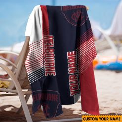 AFL Melbourne Demons Custom Name Gift For Fans Beach Towel