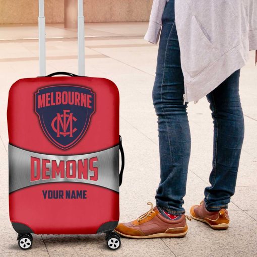 AFL Melbourne Demons Custom Name Gift For Fans Luggage Cover
