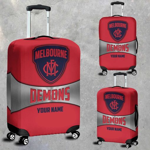 AFL Melbourne Demons Custom Name Gift For Fans Luggage Cover