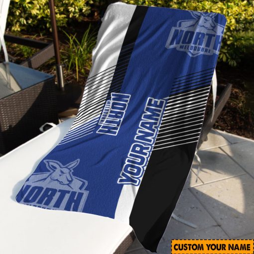 AFL North Melbourne Kangaroos Custom Name Gift For Fans Beach Towel