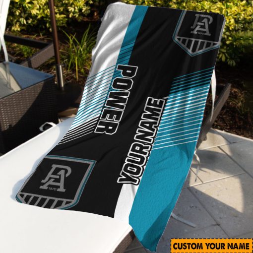 AFL Port Adelaide Custom Name Gift For Fans Beach Towel