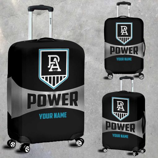 AFL Port Adelaide Custom Name Gift For Fans Luggage Cover
