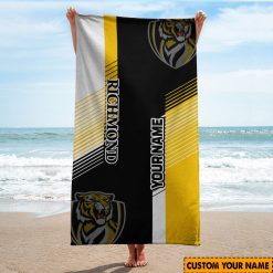 AFL Richmond Tigers Custom Name Gift For Fans Beach Towel