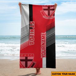AFL St Kilda Saints Custom Name Gift For Fans Beach Towel