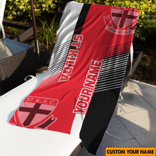 AFL St Kilda Saints Custom Name Gift For Fans Beach Towel