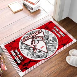 AFL Sydney Swans Custom Name Limited Edition Rubber Doormat