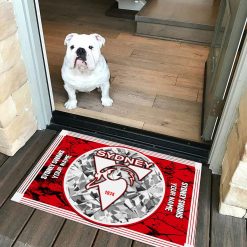 AFL Sydney Swans Custom Name Limited Edition Rubber Doormat