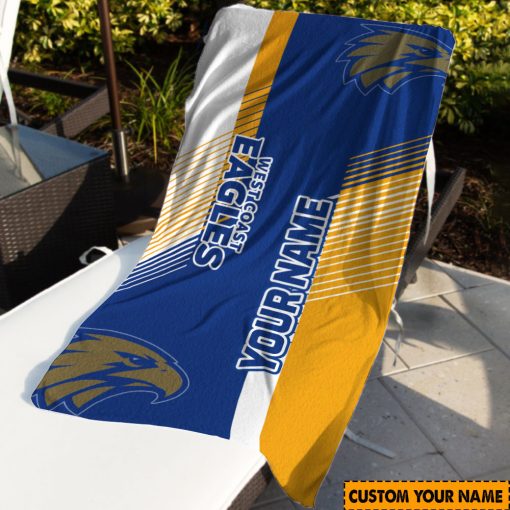 AFL West Coast Eagles Custom Name Gift For Fans Beach Towel