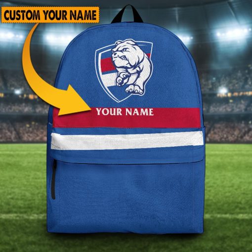 AFL Western Bulldogs Custom Name 2023 Home Jersey Backpack