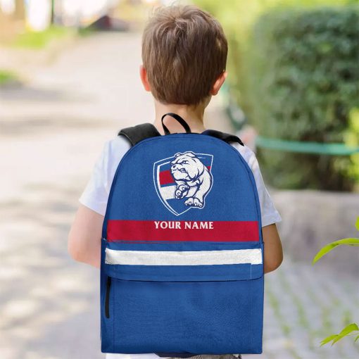 AFL Western Bulldogs Custom Name 2023 Home Jersey Backpack