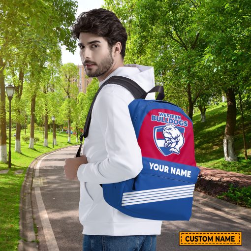 AFL Western Bulldogs Custom Name Gift For Fans Backpack