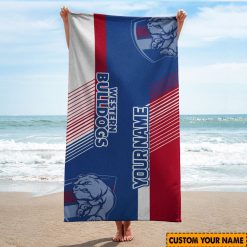 AFL Western Bulldogs Custom Name Gift For Fans Beach Towel