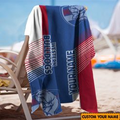 AFL Western Bulldogs Custom Name Gift For Fans Beach Towel