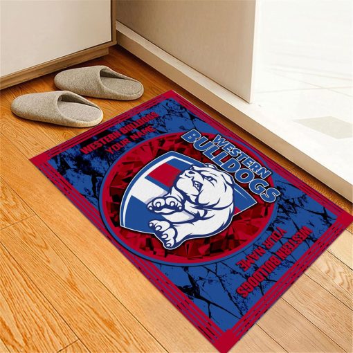 AFL Western Bulldogs Custom Name Limited Edition Rubber Doormat