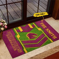 NRL Brisbane Broncos Custom Name New Edition Rubber Doormat
