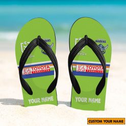 NRL Canberra Raiders Custom Name 2024 Home Jersey Flip Flops