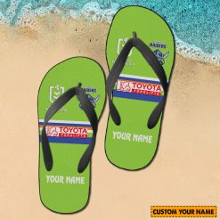 NRL Canberra Raiders Custom Name 2024 Home Jersey Flip Flops