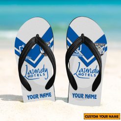 NRL Canterbury-Bankstown Bulldogs Custom Name 2024 Home Jersey Flip Flops
