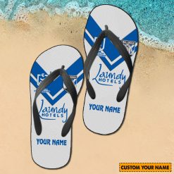 NRL Canterbury-Bankstown Bulldogs Custom Name 2024 Home Jersey Flip Flops