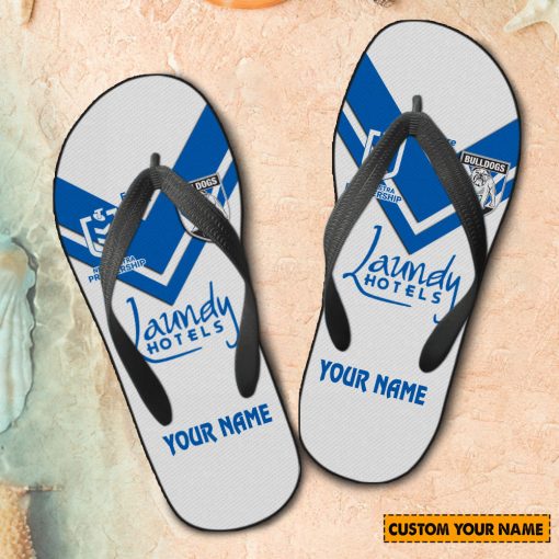NRL Canterbury-Bankstown Bulldogs Custom Name 2024 Home Jersey Flip Flops