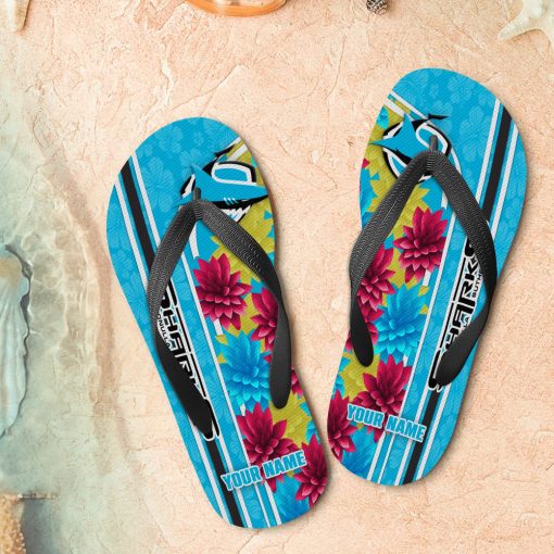 NRL Cronulla-Sutherland Sharks Custom Name Limited Edition Flip Flops
