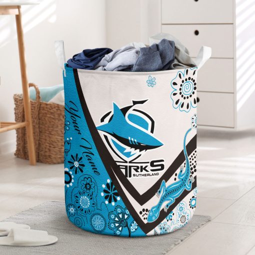 NRL Cronulla-Sutherland Sharks Custom Name New Edition Laundry Basket