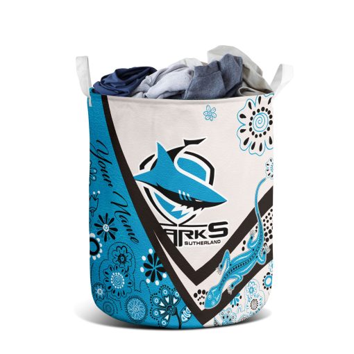 NRL Cronulla-Sutherland Sharks Custom Name New Edition Laundry Basket