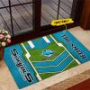 NRL Cronulla-Sutherland Sharks Custom Name New Edition Rubber Doormat