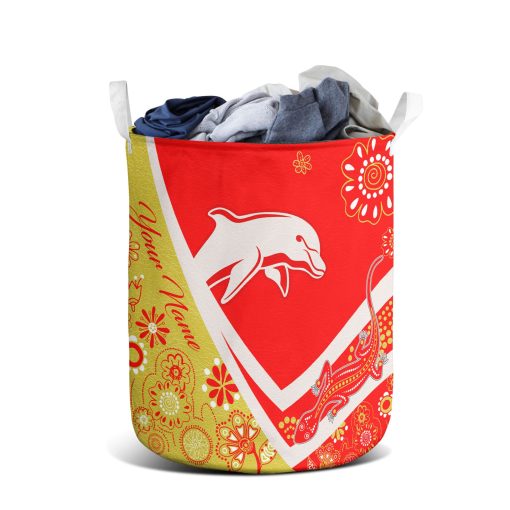 NRL Dolphins Custom Name New Edition Laundry Basket