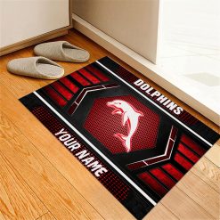 NRL Dolphins Custom Name Special Edition Rubber Doormat