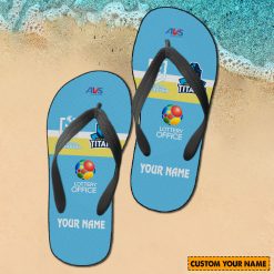 NRL Gold Coast Titans Custom Name 2024 Home Jersey Flip Flops