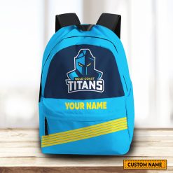 NRL Gold Coast Titans Custom Name Gift For Fans Backpack