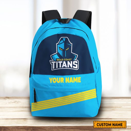NRL Gold Coast Titans Custom Name Gift For Fans Backpack