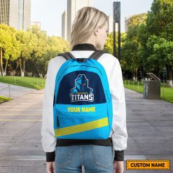 NRL Gold Coast Titans Custom Name Gift For Fans Backpack