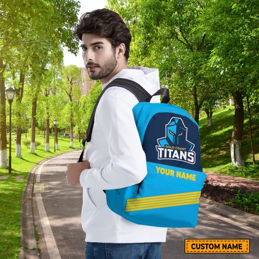 NRL Gold Coast Titans Custom Name Gift For Fans Backpack