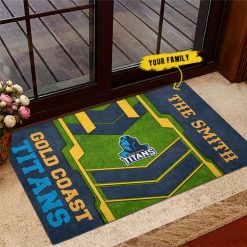 NRL Gold Coast Titans Custom Name New Edition Rubber Doormat