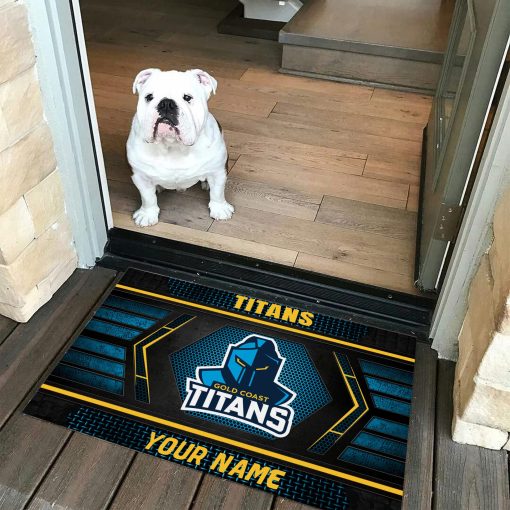 NRL Gold Coast Titans Custom Name Special Edition Rubber Doormat