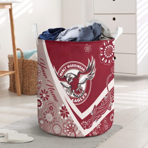 NRL Manly Warringah Sea Eagles Custom Name New Edition Laundry Basket