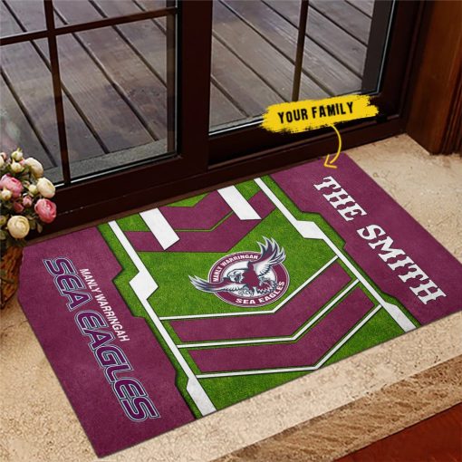 NRL Manly-Warringah Sea Eagles Custom Name New Edition Rubber Doormat