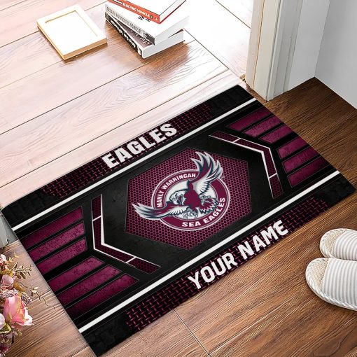 NRL Manly-Warringah Sea Eagles Custom Name Special Edition Rubber Doormat