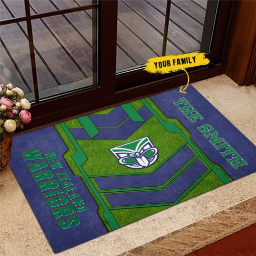 NRL New Zealand Warriors Custom Name New Edition Rubber Doormat
