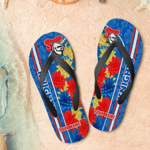 NRL Newcastle Knights Custom Name Limited Edition Flip Flops