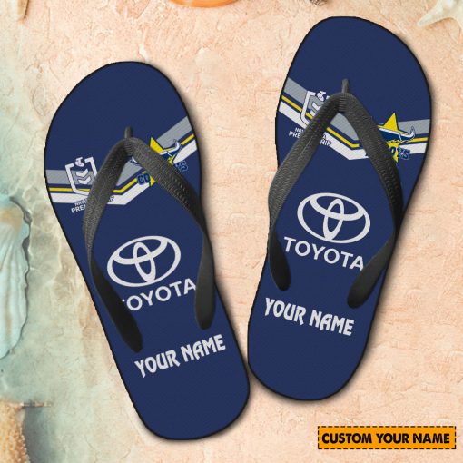 NRL North Queensland Cowboys Custom Name 2024 Home Jersey Flip Flops