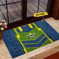 NRL North Queensland Cowboys Custom Name New Edition Rubber Doormat