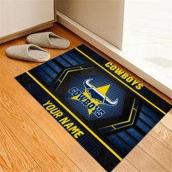 NRL North Queensland Cowboys Custom Name Special Edition Rubber Doormat