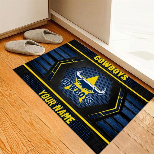 NRL North Queensland Cowboys Custom Name Special Edition Rubber Doormat