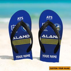NRL Parramatta Eels Custom Name 2024 Home Jersey Flip Flops